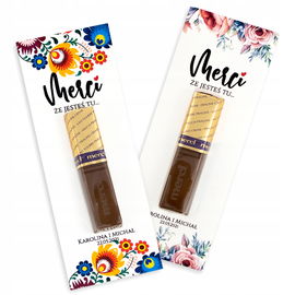 PODZIĘKOWANIA dla gości MERCI na ślub 50 szt. PR 491