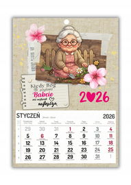 KAL5 Prezent na święta Dzień Babci Dziadka Foto kalendarz A3 dla Babci