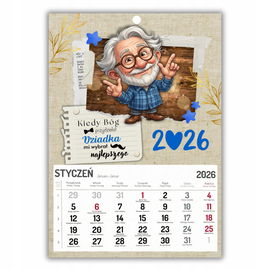 KAL4 Prezent na święta Dzień Babci Dziadka Foto kalendarz A3 dla dziadka