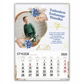 KAL2 Prezent na święta Dzień Babci Dziadka Foto kalendarz A3 Foto zdjęcie