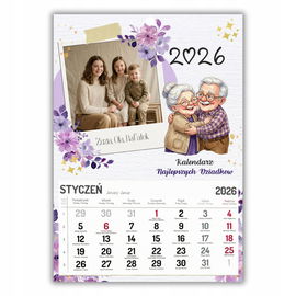 KAL1 Prezent na święta Dzień Babci Dziadka Foto kalendarz A3 Foto zdjęcie