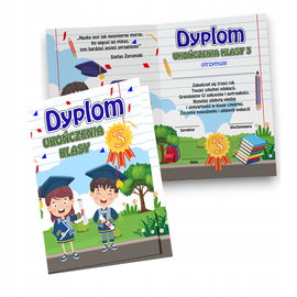 Dyplom składany ukończenia klasy 3 SOWA duży a5 ZAKOŃCZENIE ROKU Przedzkola