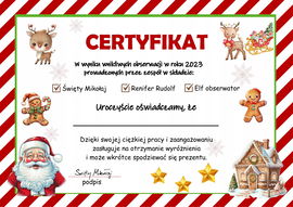 Certyfikat dyplom grzecznego dziecka PODPIS MIKOŁAJA papier A4 wz3 PR 50