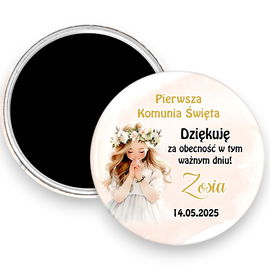 Podziękowania dla gości MAGNES na lodówkę FOTO Komunia Święta MAG2