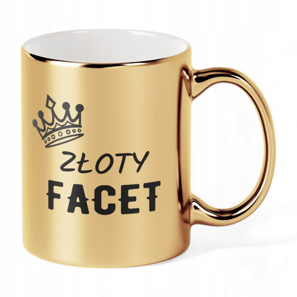 Kubek złoty Walentynki dla niej jego prezent urodziny śmieszny faceta N20