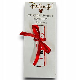 Podziękowania dla gości MERCI na chrzest Disney RP794