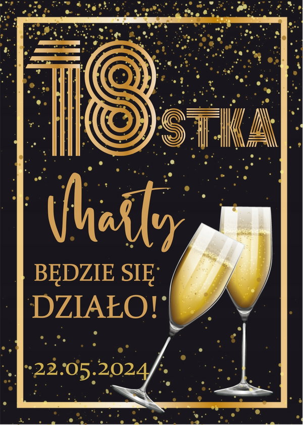 Naklejki na butelki z okazji 18 30 50 urodzin N11 PR 270
