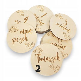 Tabliczki karty do zdjęć PIERWSZY ROK ŻYCIA 13 SZT prezent MA8 wzór 2