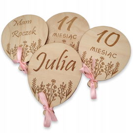 Tabliczki karty do zdjęć PIERWSZY ROK ŻYCIA 13 SZT RP567