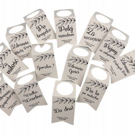 ZAWIESZKI etykiety na alkohol Wódkę Weselną 100szt samowiszące mix PR909