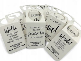 ZAWIESZKI etykiety na alkohol Wódkę Weselną 50szt samowiszące mix ZAW 2