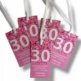 Zawieszki na alkohol Urodziny 18,20,30,40,50 10szt PR 229