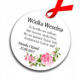 ZAWIESZKI na alkohol wódke ETYKIETY 50 szt ślub PR 624