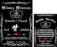 ETYKIETY Naklejki Wódkę Weselną alkohol bimber PR 496