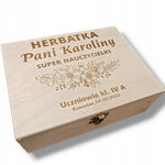 Herbaciarka pudełko prezent na dzień nauczyciela skrzynka na hrbatę RP785