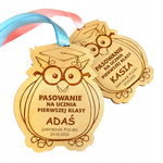 Medal na pasowanie dla ucznia grawer imię szkoła RP587