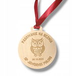 Medal na pasowanie na ucznia sowa grawer szkoła RP536