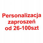 Personalizacja zaproszeń listy gości od 26-70 szt