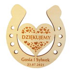 Podziękowanie dla Gości na ślub podkowa magnes RP588