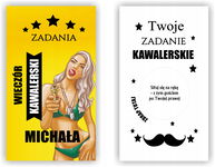 Zdrapki na Wieczór Kawalerski 20szt zadania pytania na KAWALERSKI gra PR928