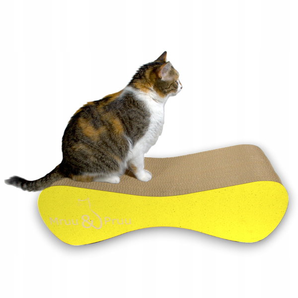 Drapak dla kota żółty duży MIMI | 70x23x24 cm | MruuPruu