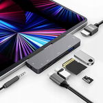 Hub Adapter Usb C 7W1 Hdmi 3.5Mm Usb3.0 Czytnik Kart Microsd I Sd