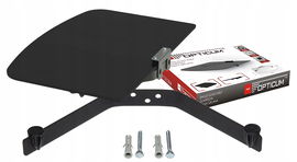 Półka Szklana Opticum 300x250x5 mm do RTV, Czarna, Nowa