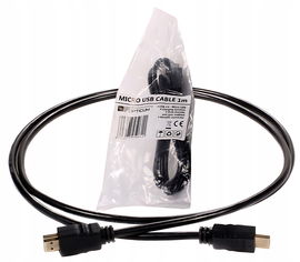 Kabel Micro USB Do Telefonu I Urządzeń Mobilnych 1 metr OPTICUM Czarny