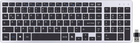 Bezprzewodowa Klawiatura Do MacBook Laptopa PC Windows iPada QWERTZ