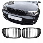 Grille Chłodnicy Nerkowe Połysk Kompatybilne z BMW Serii 1 (2008-2013)