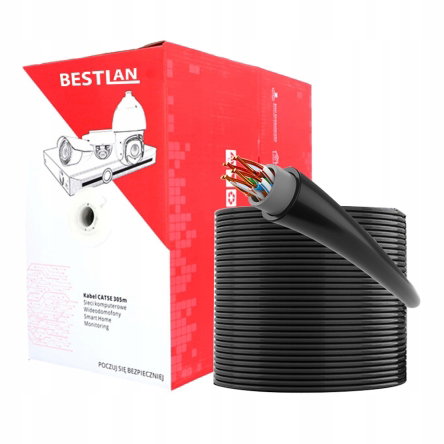Kabel sieciowy Ethernet Skrętka komputerowa zewnętrzna Bestlan FTP CAT6 305m
