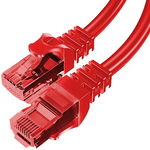 Patchcord UTP kat. 5e 5,0m CZERWONY