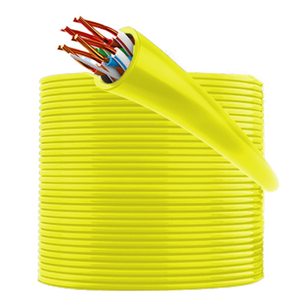 Patchcord UTP kat. 5e 100m ŻÓŁTY