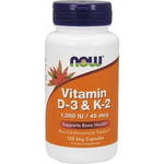 NOW Foods Vitamin D3 & K2 1000IU/45mcg 120vcaps.