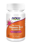 NOW Vitamin D3 10,000IU - 120softgels.