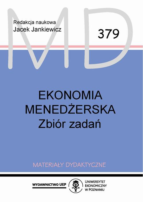 Ebook Ekonomia menedżerska. Zbiór zadań