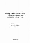 (pdf) Zarządzanie kryzysowe. Wymiar narodowy i międzynarodowy