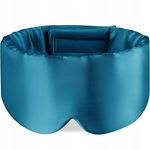 OLESILK Jedwabna maska na oczy do spania - 100% naturalny jedwab, Aqua Blue