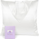Poszewka na poduszkę OLESILK 100% jedwab morwowy Kość słoniowa 80 x 80 cm