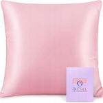 OLESILK Jedwabna Poszewka 80x80 - 100% Morwowy Jedwab 16 Momme, Różowa