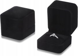 Yorgewd Aksamitne Pudełko na Biżuterię - 2-częściowe Etui na Zaręczyny