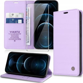 Migexxkj Etui z Klapką na iPhone 13 Pro 6,1” Skóra PU Premium + Folia