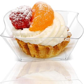 KAHEOIGN 99 szt Przezroczystych Kubeczków Deserowych 150 ml Opływowy Design