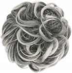 FESHFEN Spinka do Messy Bun - Kok z Klipsem, jasny Siwy
