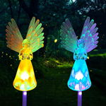Petyoung Solarna Lampa Anioła LED - Wielokolorowa, Wodoodporna
