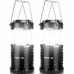 Lepro Latarka LED na kemping, składana, wodoodporna IPX4, 2 sztuki
