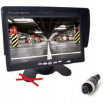 EKYLIN 7" Monitor samochodowy LCD z 2 wejściami i wtyczką lotniczą