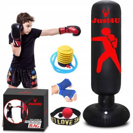 ALPHASELL Nadmuchiwany Worek Bokserski 2w1 + Piłka Refleksowa