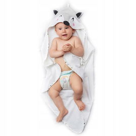 Sweety Fox - Ręcznik Kąpielowy z Kapturem 70x70 cm, 100% Bawełna Organiczna
