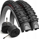 Fincci Zestaw Opon 26x1.95 MTB + Dętki Presta Kevlar Wzmocnione